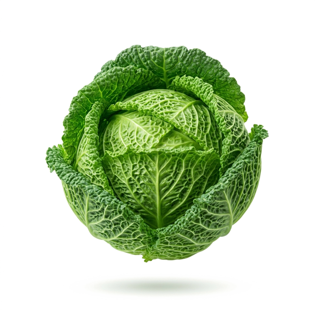 Crisp green cabbage